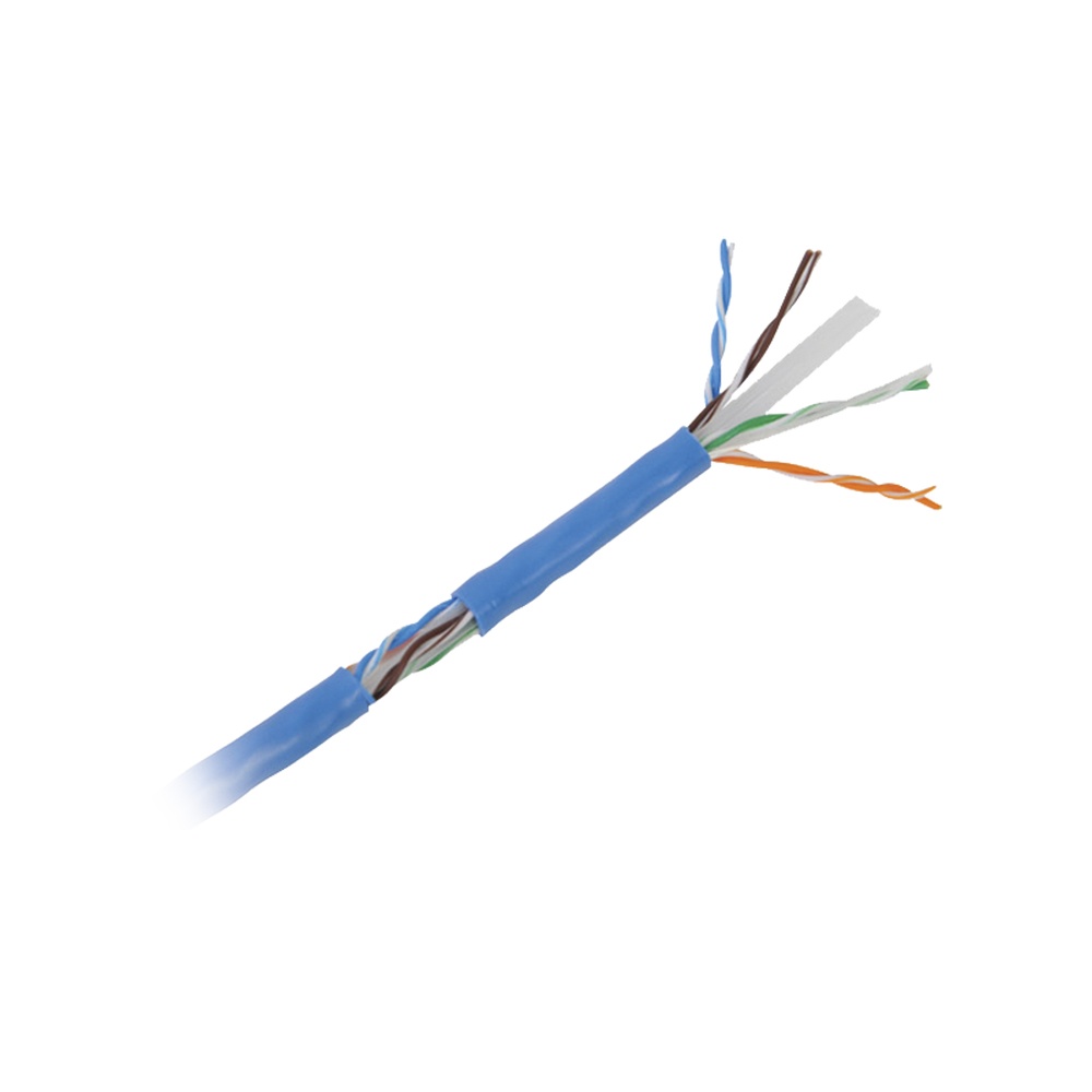 Bobina de cable u/utp cat6a de 305 mts, color azul, cm, soporta 10g-baset para transmisión de frecuencias de hasta 500mhz, ul