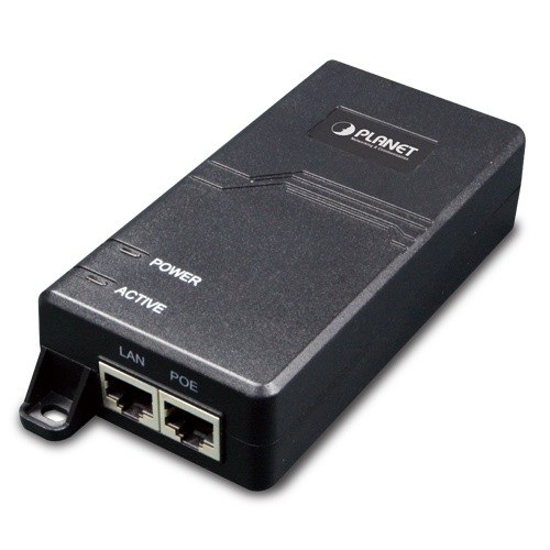 Inyector ultra poe 60w 4-pares utp, compatible 802.3af/at gigabit 10/100/1000 mbps