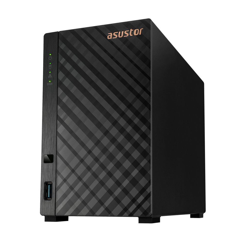 Asustor AS1202T NAS, 2 Bahías, Realtek RTD1619B, 1GB RAM, SATA, máx 36TB