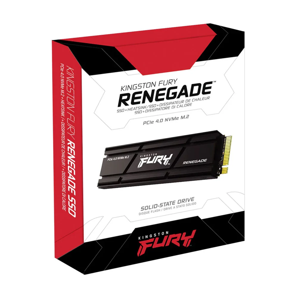 Unidad de estado solido kingston fury renegade 2tb nvme pcle 4.0 gen4x4 lect.7300