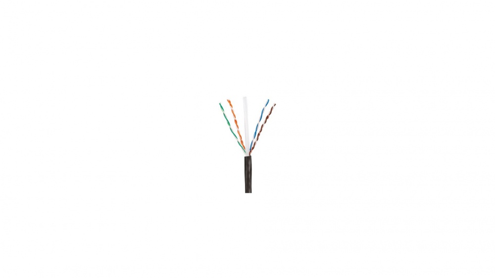 Bobina de cable utp de 4 pares, pannet, para exterior con gel, cat6 (23 awg), industrial para climas extremos, color negro, 305 