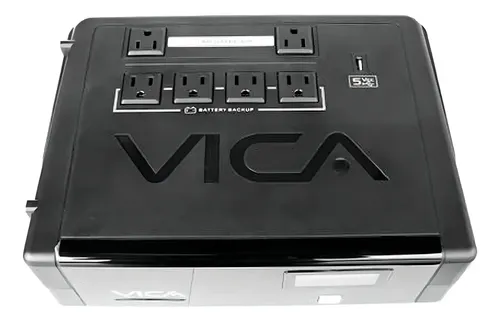 No break con regulador integrado 900va/500w, 6 tomas nema 5-15r reguladas y respaldadas, indicadores visuales en pantalla lcd, puerto usb para recarga de 1 amp/5vcc