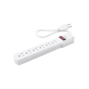 Multicontacto con cable 30 cm. 6 tomas 127 vca línea, tierra, neutro 15 a max.