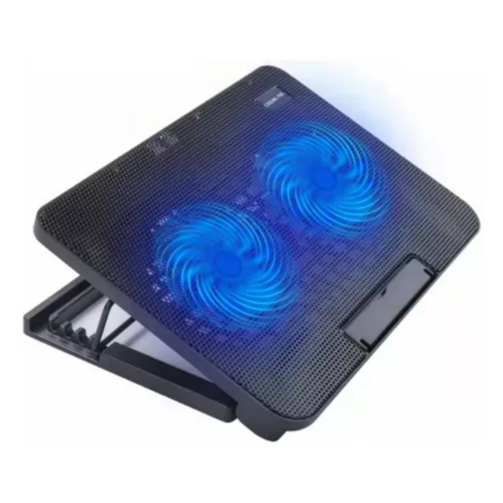 BRobotix Base Enfriadora para Laptop 17", 2 Ventiladores, Negro