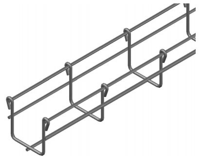 Charola tipo malla 54/50 mm, con acabado electro zinc, tramo 3 m