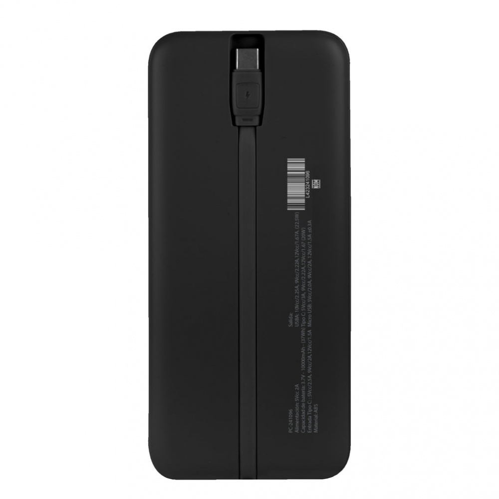 Cargador Portátil Perfect Choice Power Bank PC-241096, 10.000mAh, Negro