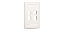 Placa De Pared Vertical Panduit NK4FEIY De 4 Puertos Keystone Con Espacios Para Etiquetas