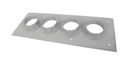 Placas pasamuro con capacidad de 4 botas de 4" 