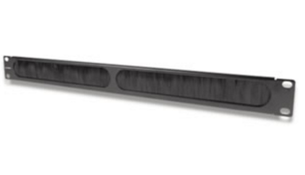 Tapa ciega para rack de 19in, tipo cepillo de nylon, para paso de cables y mejor manejo térmico, color negro, 1ur