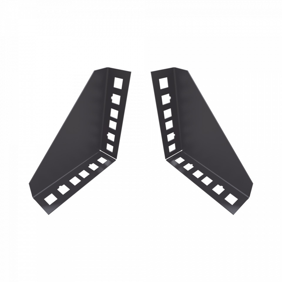 Par de sujetadores para instalación de equipo rackeable en placa o pared (hasta 2u).