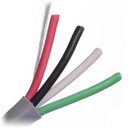 Cable para seguridad y sonido belden 5302ue 008u1000 forro pvc gris cmr riser 4c/18awg 4 conductores calibre 18 awg multifilar 1