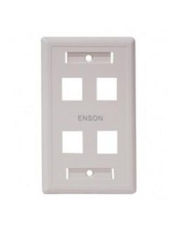 Placa De Pared Universal Enson ENS-FP64 4 Puertos Sin Jack