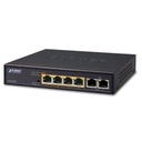 Switch no administrable planet fsd-604hp / 6 puertos rj45 fast ethernet 10/100 mbps / 4 puertos con poe 802.3af/at (puertos 1 – 