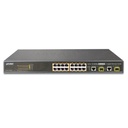 Switch administrable planet fgsw-1816hps / 16 puertos rj45 10/100 auto-mdi/mdi-x / puertos inyector poe 802.3af/at poe + / 2 pue