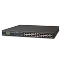 Switch no administrable / planet fgsw-2622vhp / 24 puertos rj45 10/100/1000 mbps / 24 puertos con inyector poe 802.3at / 2 puert