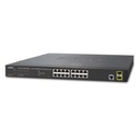 Switch planet gs-4210-16t2s/ administrable-l2/l4/ 16 puertos rj45 velocidad de transmision 10/100/1000 mbps+ 2 puertos fibra sfp