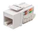Conector modular jack rj45 enson epro-tljack6-wh serie pro terminado sin pinzas, posicion vertical cat6 color blanco compatible 