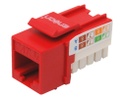 Conector modular jack rj45 enson epro-jack5e-rd serie pro, posicion vertical cat5e color rojo compatible con placas enson epro-f