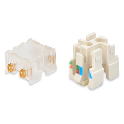 Paquete de núcleos de repuesto revconnect belden rvucoew-b50 ideal para jack y plug revconnect 50 piezas color blanco tipo keyco