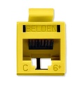 Conector modular jack rj45 cat6 revconnect belden rv6mjkuyl-s1 estilo keyconnect amarillo compatible con faceplate ax102660,ax10