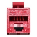 Conector modular jack rj45 cat6 belden ax101323 estilo keyconnect rojo claro compatible con faceplate ax102660,ax102655,ax102249
