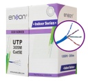 Cable utp cat5e enson 12251l305 serie eco calibe 24 awg cca bobina de 305 metros forro pvc color azul uso interior recomendado p