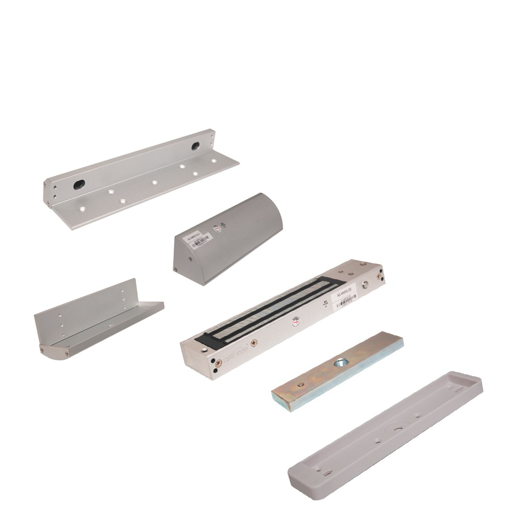 Kit de brackets con electroimán para puertas y marcos de metal/madera