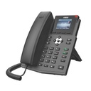 Teléfono ip empresarial para 4 líneas sip con pantalla lcd de 2.4 pulgadas a color, opus y conferencia de 3 vías, poe.