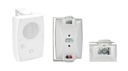 Altavoz de pared de 2 vías | woofer 4in + 1.5in | 2.5w - 20w | para sistemas 70/100v y 8 ohms | material abs | rejilla y bracket