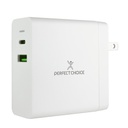 Cargador de pared de 65w usb y type c lap top tablet y smartpho
