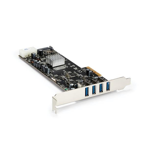 Tarjeta pci express 4 puertos usb 3.0 quadbus sata lp4 uasp