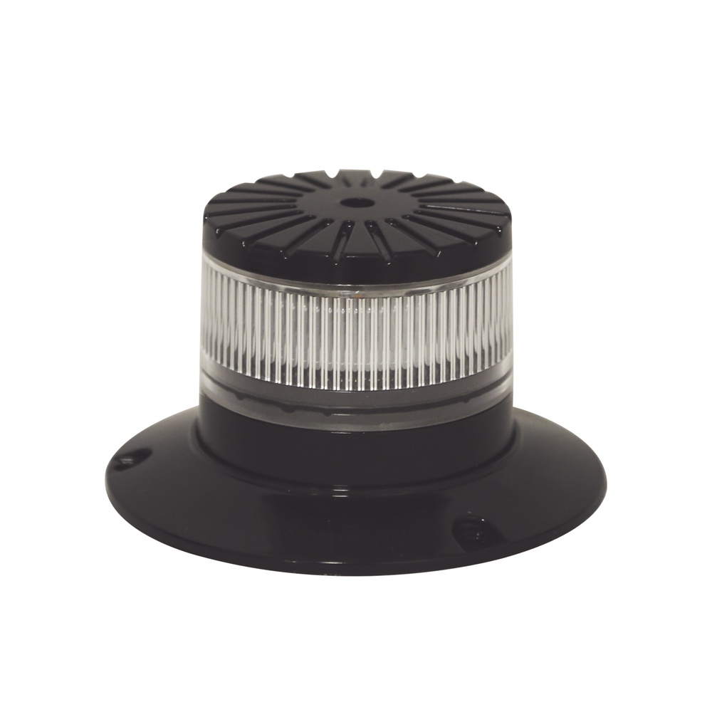 Baliza led compacta discreta, domo claro, color ambar/claro