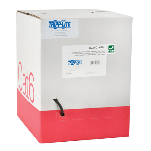 Cable granel cmp plenum cat6 nucleu solido negro 305m