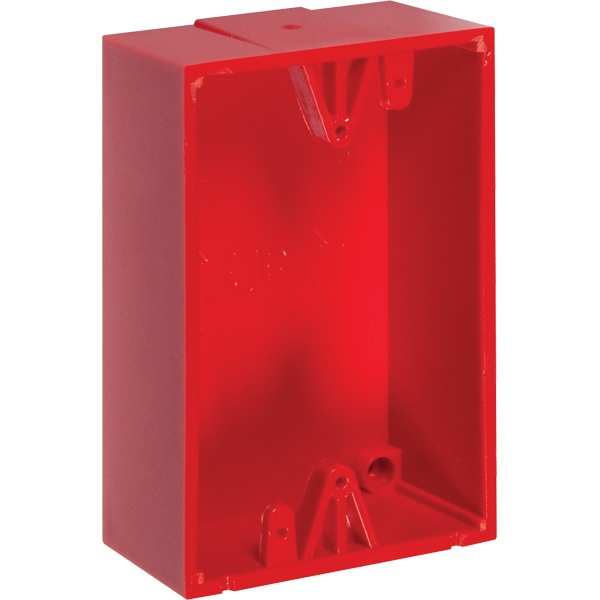 Caja de montaje color rojo para botones de emergencia sti