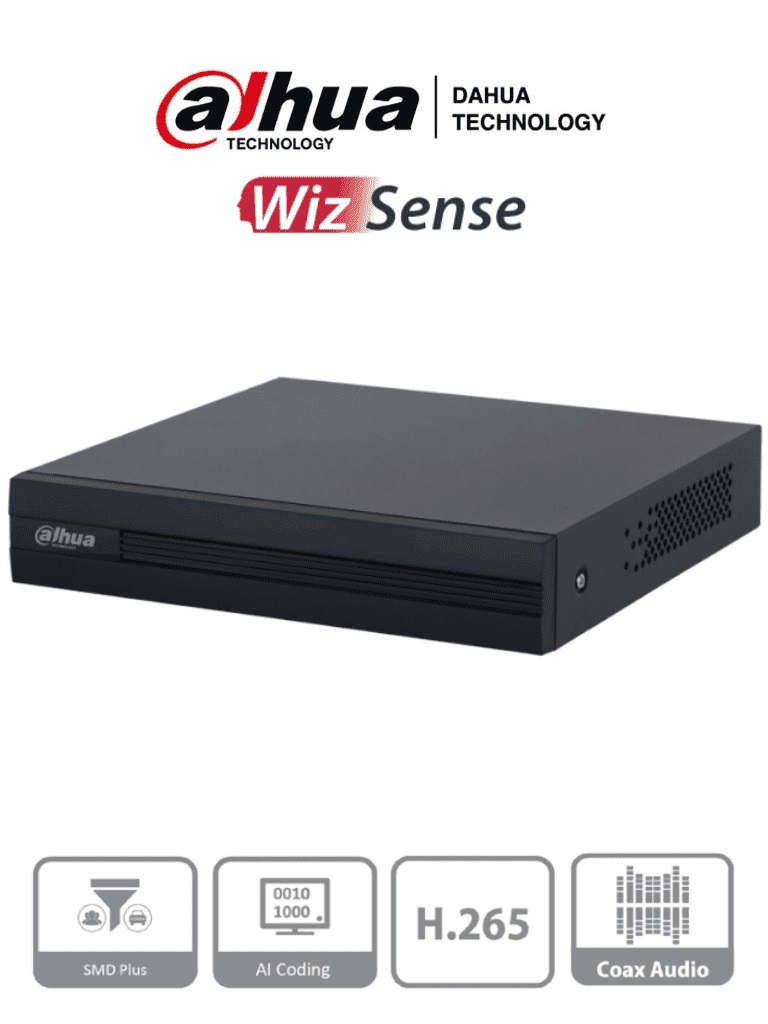 DVR Dahua de 4 Canales Y 1 Canal IP adicional Penta-híbrido 1080p No Incluye Disco Duro