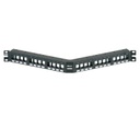 Panel de parcheo modular keystone (sin conectores), angulado, de 24 puertos, 1ur