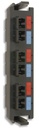 Placa acopladora de fibra óptica quick-pack, con 3 conectores sc duplex (6 fibras), negro