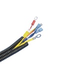 Tubo corrugado abierto para protección de cables, .38in (9.7 mm) de diámetro, 30.5 m de largo, color negro