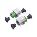 Acoplador keystone de fibra óptica monomodo sc/apc simplex a sc/apc 