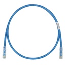 Cable de parcheo tx6, utp cat6, diámetro reducido (28awg), color azul, 10ft 