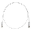 Cable de parcheo tx6, utp cat6, 24 awg, cm/lszh, color blanco mate, 5ft
