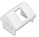 Adaptador para placa de pared ct, de una salida, angulado, color blanco