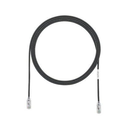 Cable de parcheo tx6, utp cat6, diámetro reducido (28awg), color negro, 3ft 