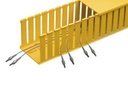 Canaleta ranurada de pvc sin tapa, fiber-duct™, 4 in de ancho, 4 in de alto y 1828.8 mm de largo, color amarillo