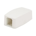 Caja de montaje en superficie, para 1 módulo mini-com, color blanco mate