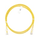 Cable de parcheo slim utp cat6 - 2 m amarillo diámetro reducido (28 awg)