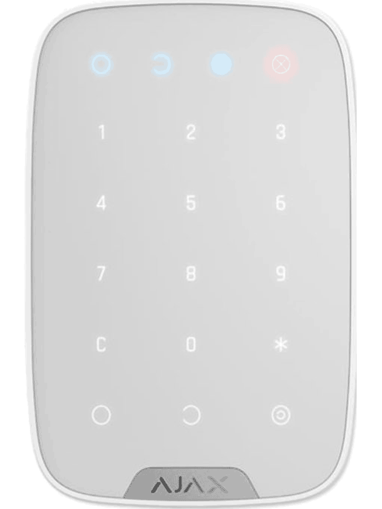 Ajax keypad w - teclado táctil inalámbrico con soporte de pared. color blanco