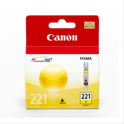 [PRI5516] Cartucho De Tinta Canon CLI-221 Amarillo Rinde 530 Páginas