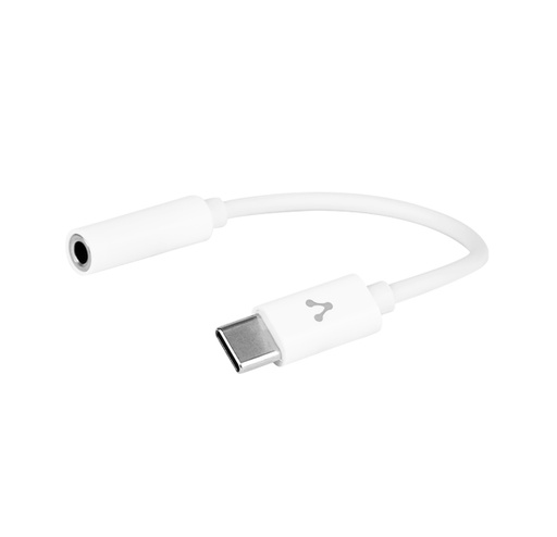 [ACC702112] Adaptador USB-C Macho - 3.5mm Hembra Vorago Blanco