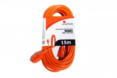 [POW53275] Extensión de Uso Rudo Smartbitt SBEC-HD15M 3 Salidas AC 13A 15 Metros
